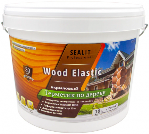 Приобрести ГЕРМЕТИК - Sealit Wood Elastic для работы с деревянными материалами 5 л в Воронеже, Воронежская область