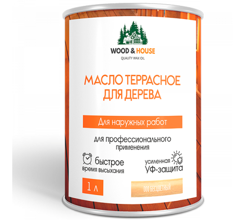 Заказать МАСЛО ТЕРРАСНОЕ ДЛЯ ДЕРЕВА WOOD & HOUSE в Воронеже, Воронежская область